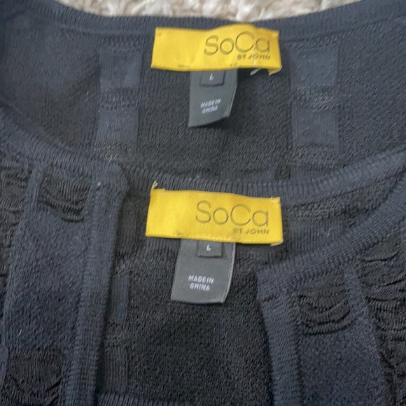 SoCa St. John black dress set with blazer size L - Picture 2 of 7